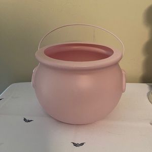 NWT Pink Plastic Halloween Cauldron